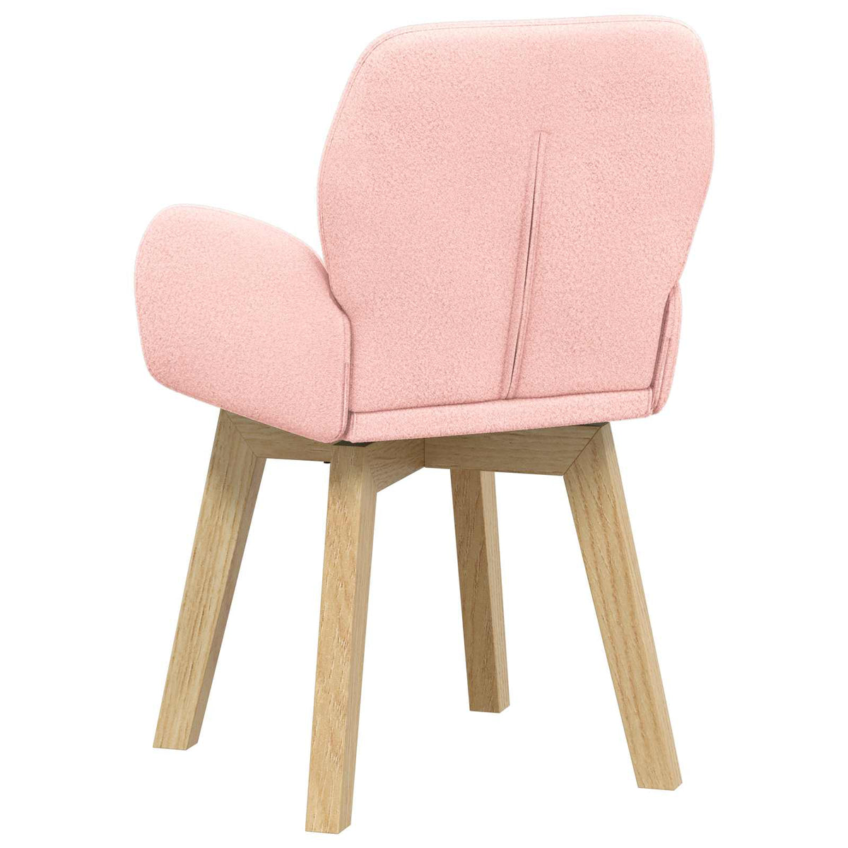 Okretne blagovaonske stolice 4 pcs Bouclé Ružičasta
