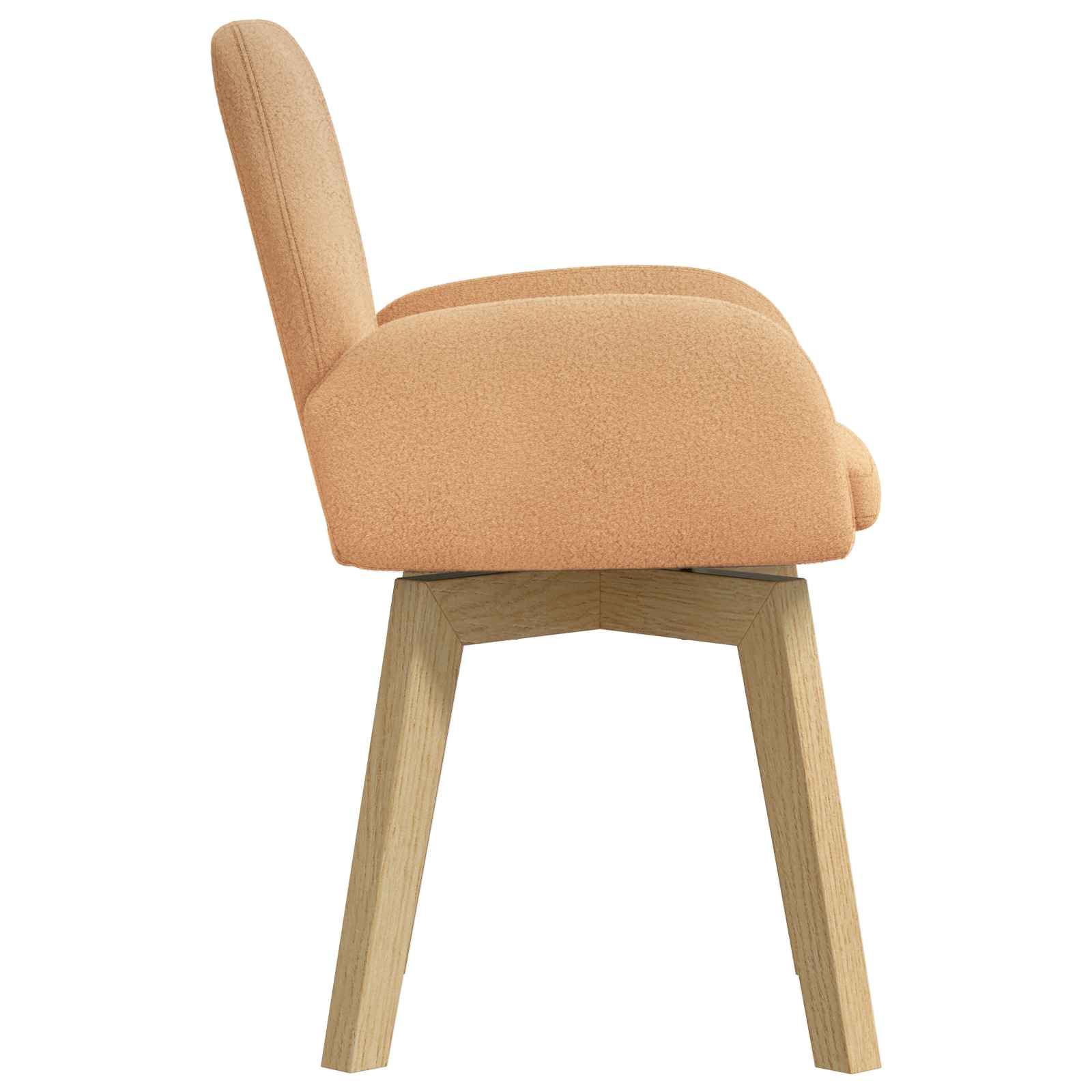 Okretne blagovaonske stolice 6 pcs Bouclé Bež 54 x 58 x 87 cm