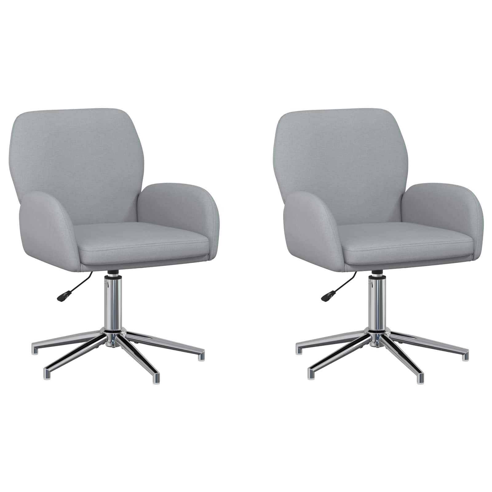 Okretne radne stolice 2 kom. 54 x 58 x 90 cm Svjetlosiva
