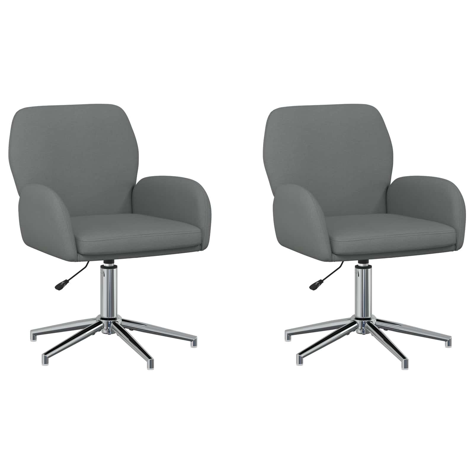 Okretne radne stolice 2 kom. 54 x 58 x 90 cm Tamnosiva Tkanina