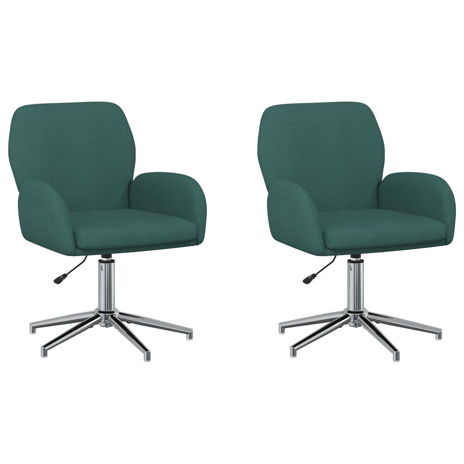 Okretne radne stolice 2 kom. 54 x 58 x 90 cm Tamnozelena