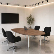 Okretne radne stolice 4 kom. 54 x 58 x 90 cm Crna Tkanina