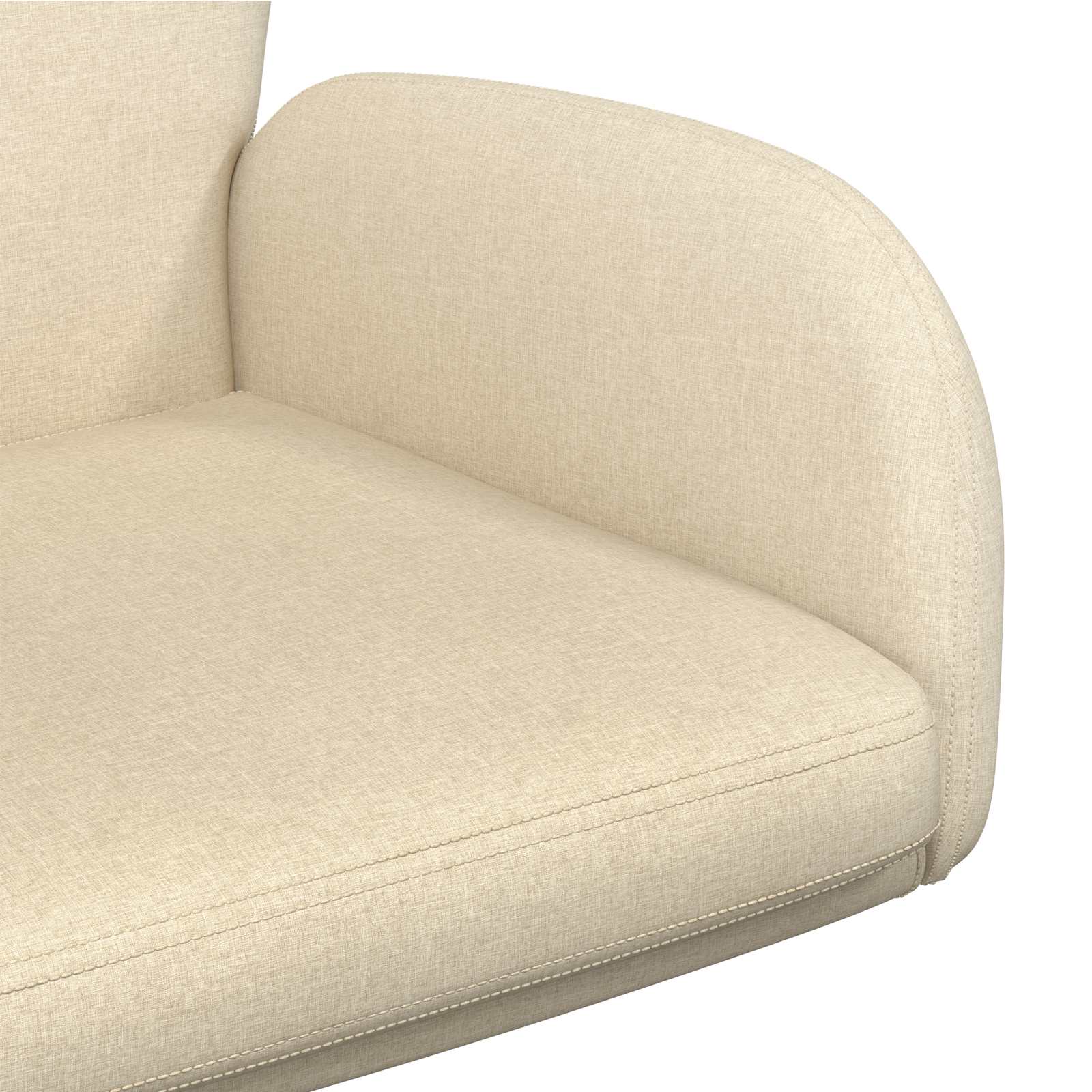 Okretne radne stolice 4 kom. 54 x 58 x 90 cm Krem Tkanina
