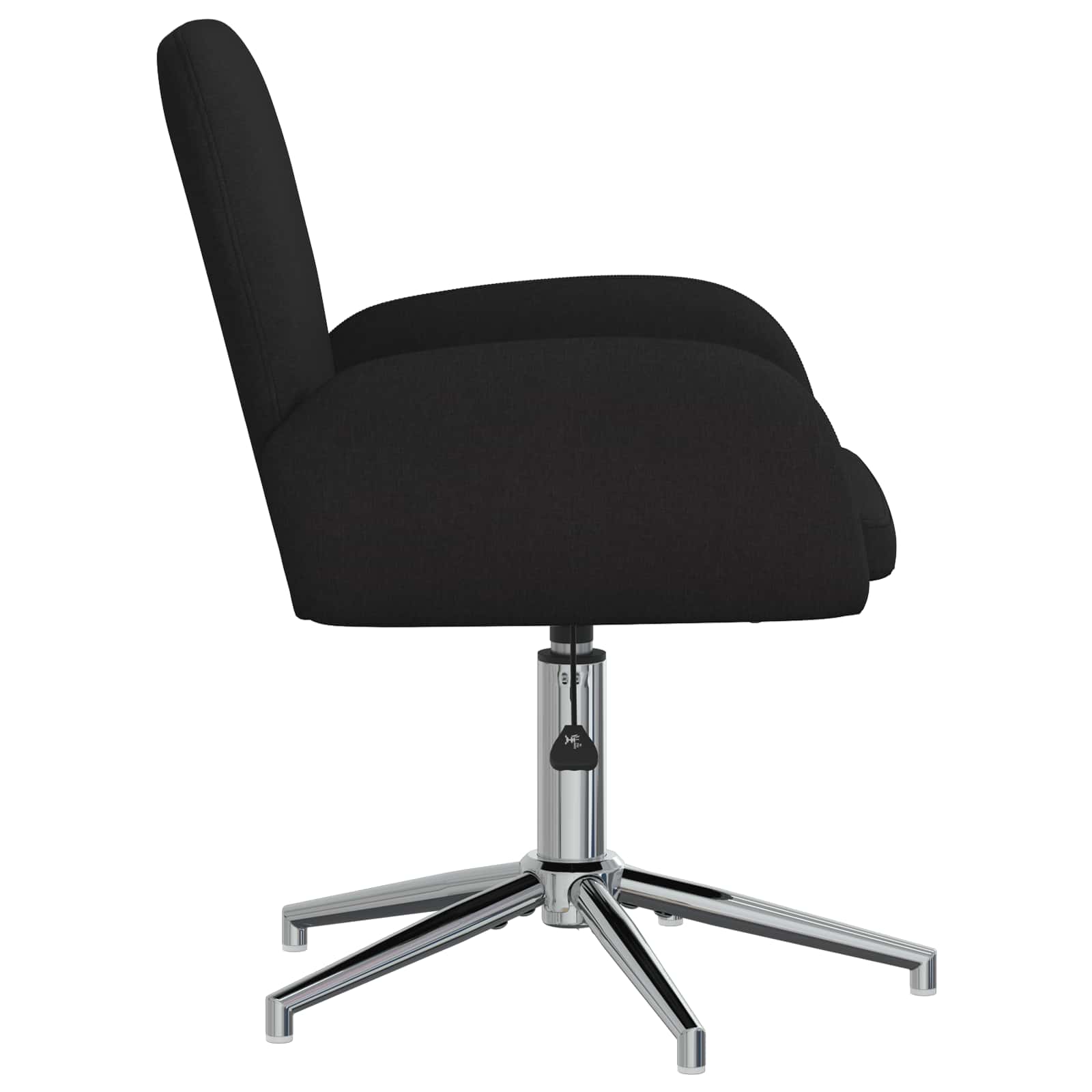 Okretne radne stolice 6 kom. 54 x 58 x 90 cm Crna Tkanina