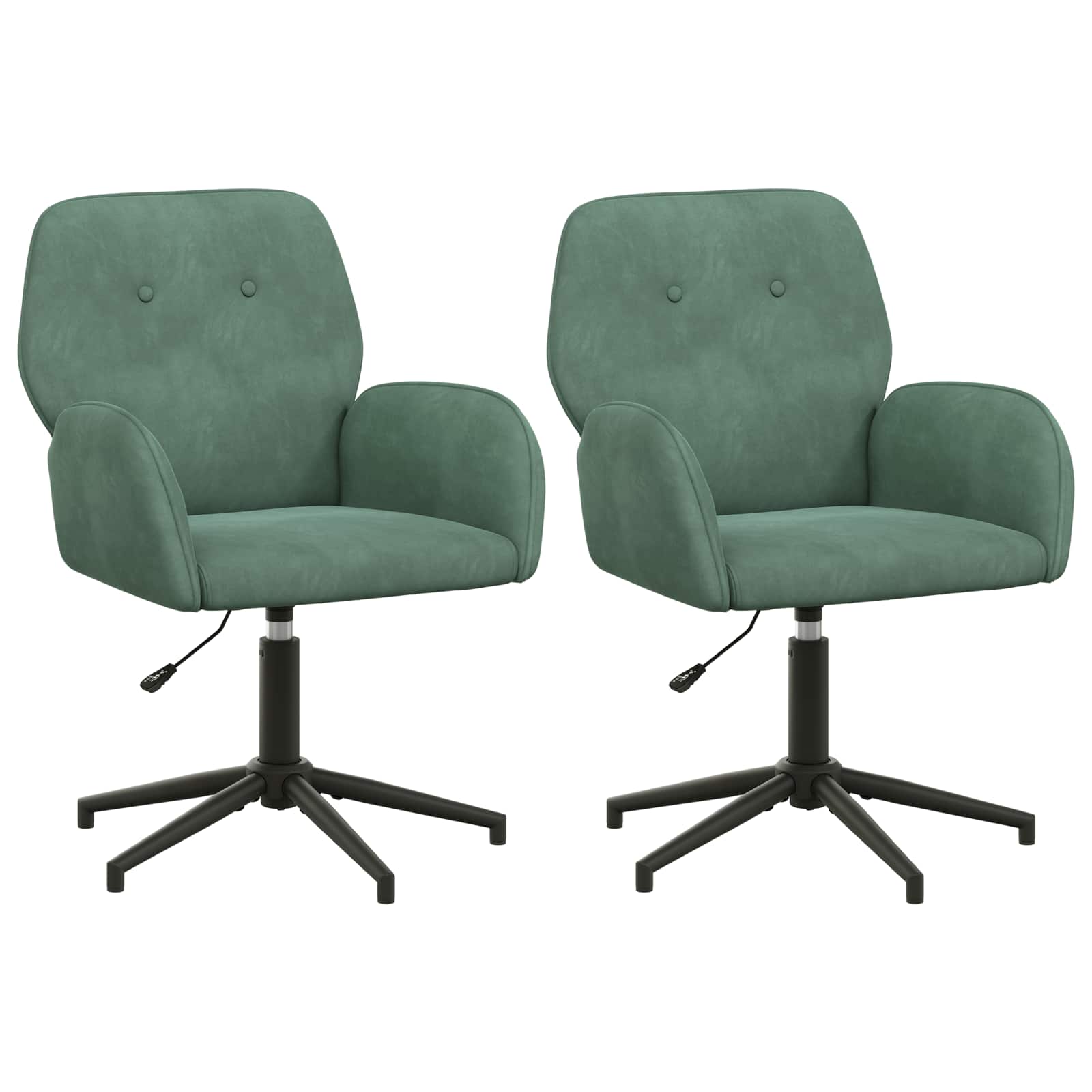 Okretne radne stolice 2 kom. 54 x 55 x 90 cm Morska zelena