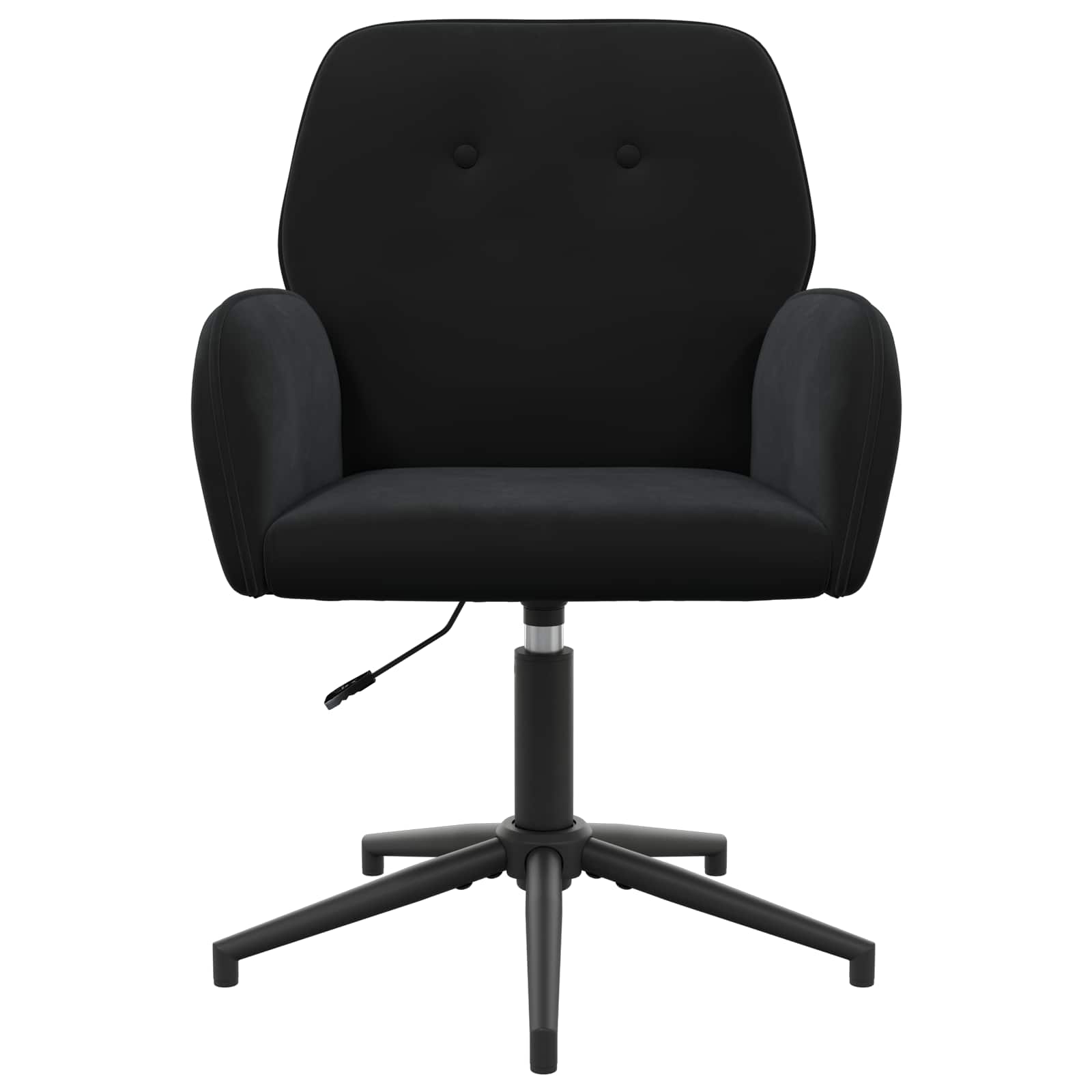 Okretne radne stolice 6 kom. 54 x 55 x 90 cm Crna Baršun