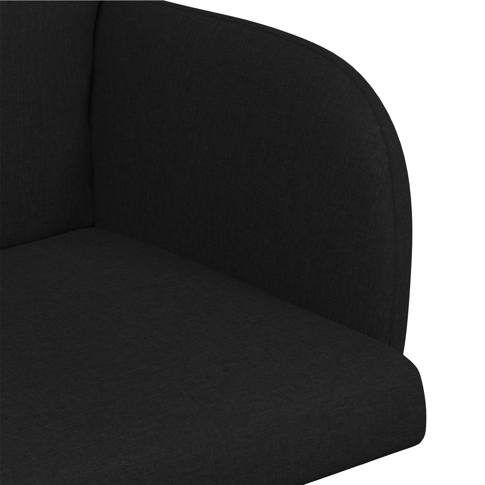 Trpezarijske stolice 4 pcs Tkanina Crna 60 x 56 x 96 cm