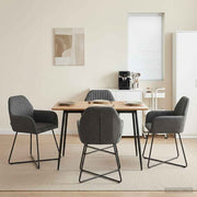 Trpezarijske stolice 4 pcs Baršun Tamnosiva 55 x 50 x 84 cm