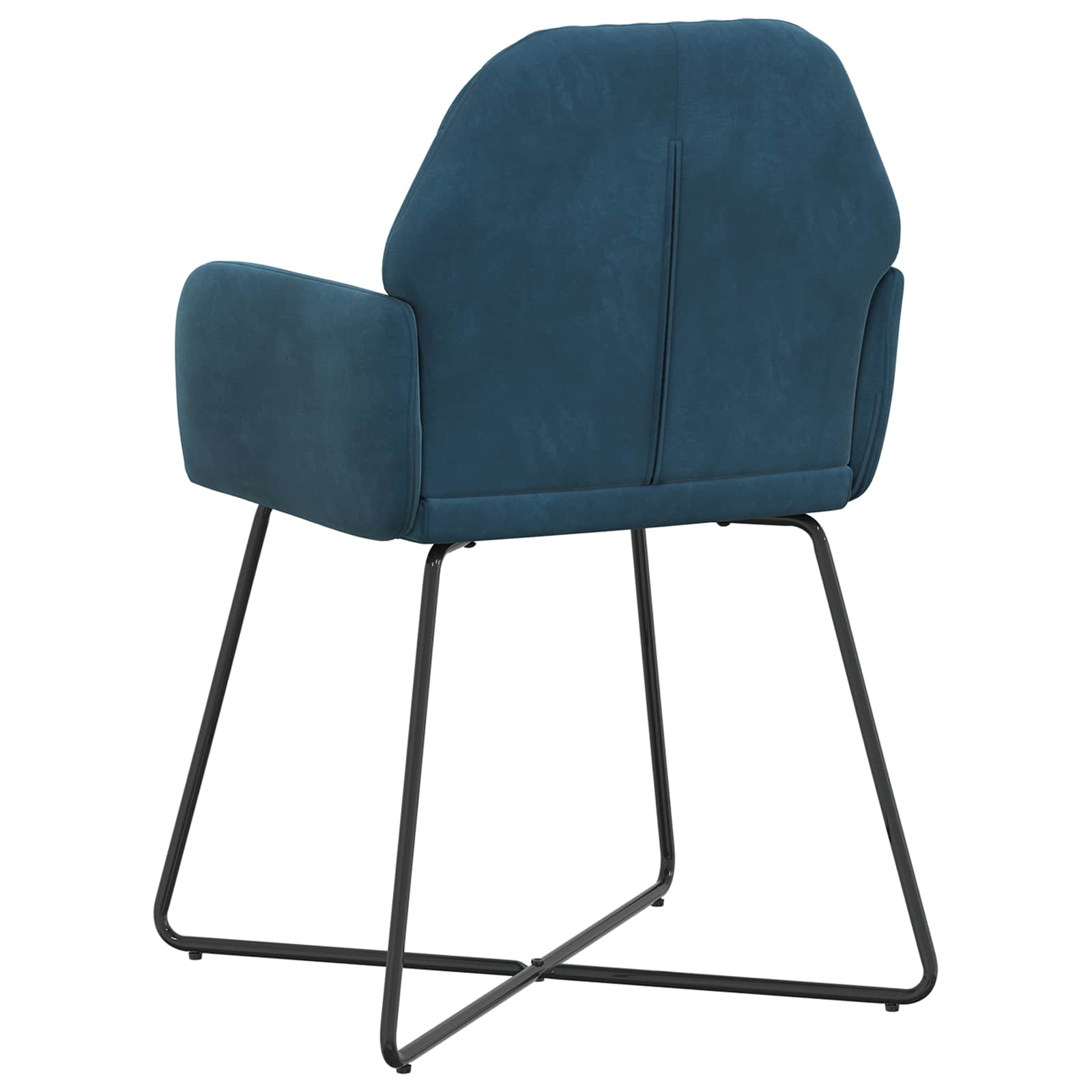 Trpezarijske stolice 4 pcs Baršun Plava 55 x 50 x 84 cm