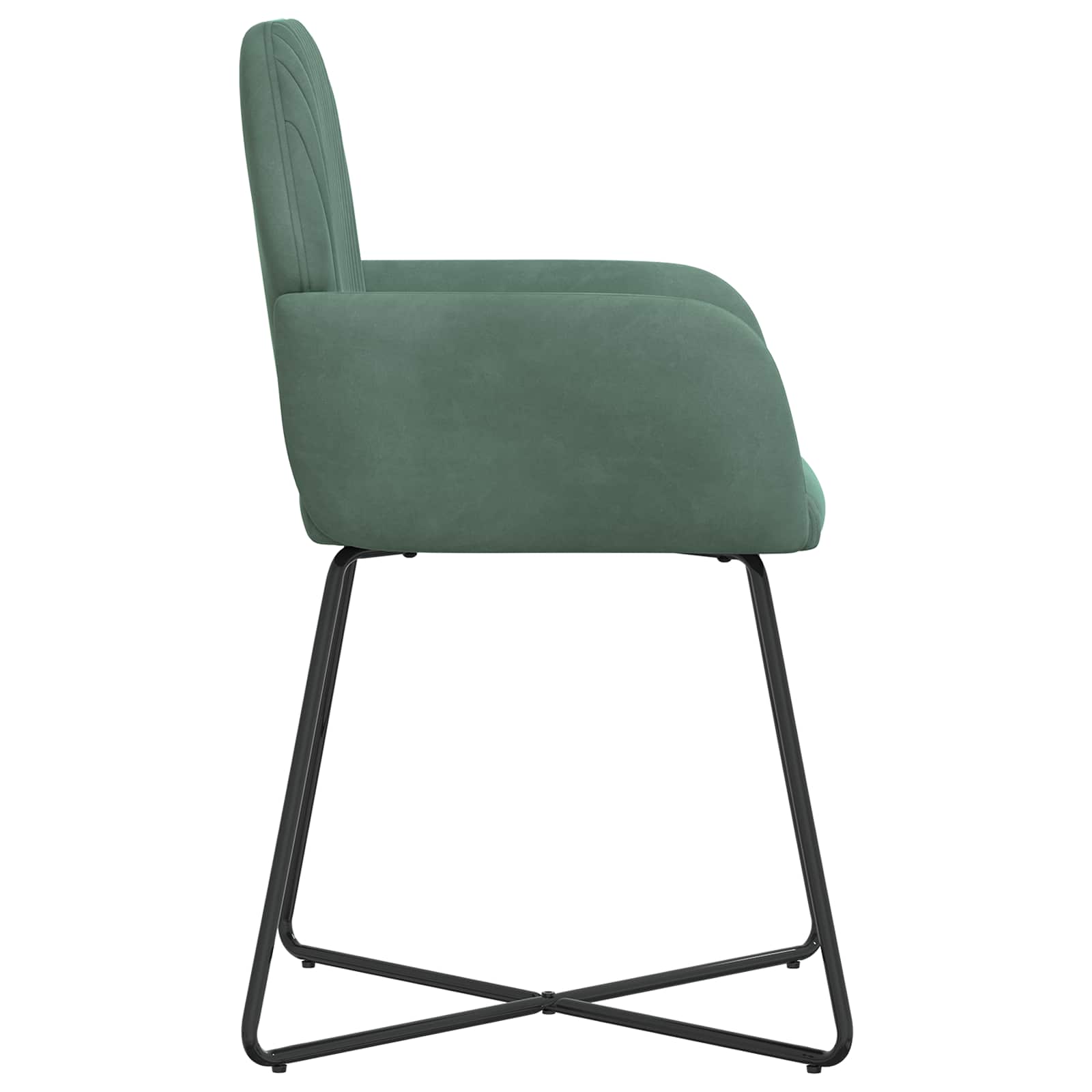 Trpezarijske stolice 4 pcs Baršun Morska zelena 55 x 50 x 84 cm