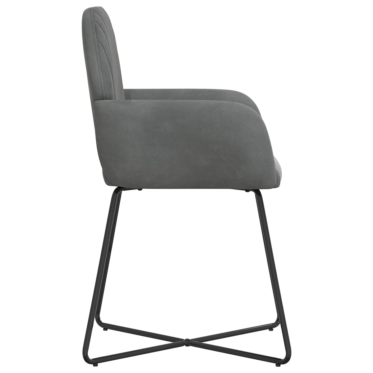 Trpezarijske stolice 6 pcs Baršun Tamnosiva 55 x 50 x 84 cm