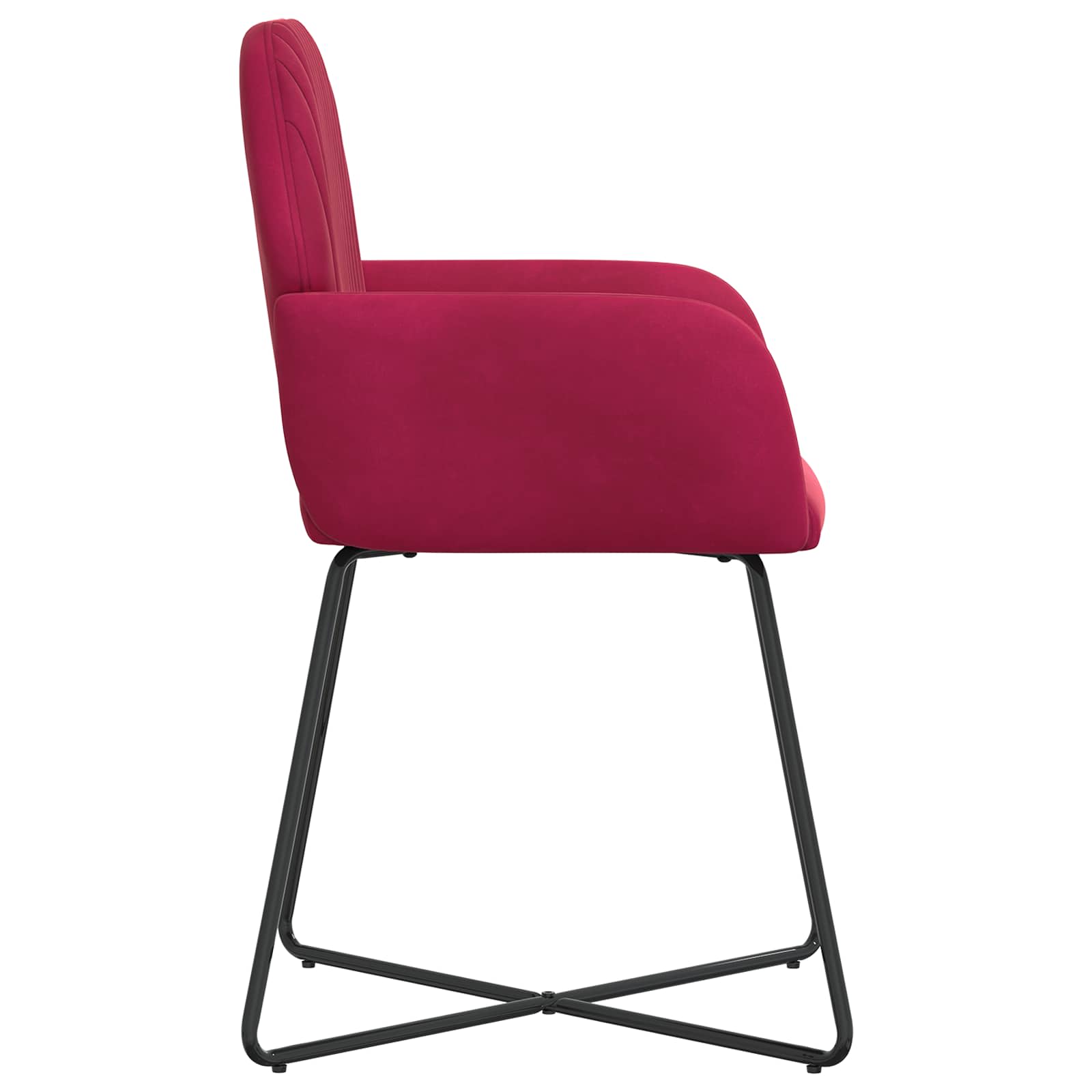 Trpezarijske stolice 6 pcs Baršun Vinska crvena 55 x 50 x 84 cm