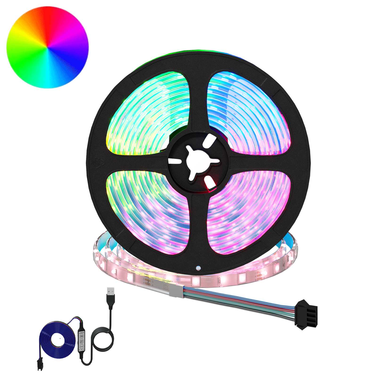 LED traka 12 pcs Crna i prozirna 4700 mm Bakar i plastika