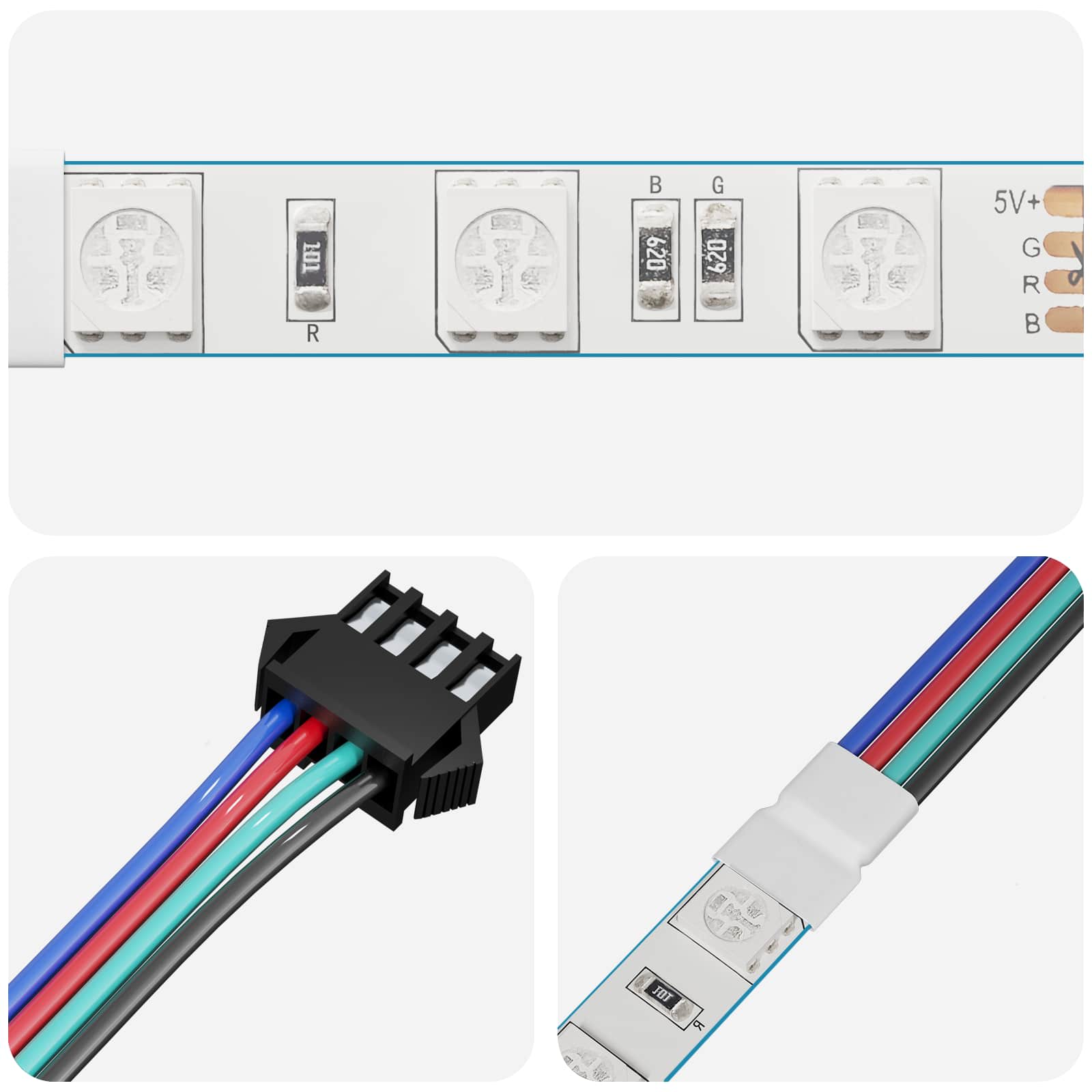 LED traka 12 pcs Crna i višenamjenska 1745 mm Bakar i plastika
