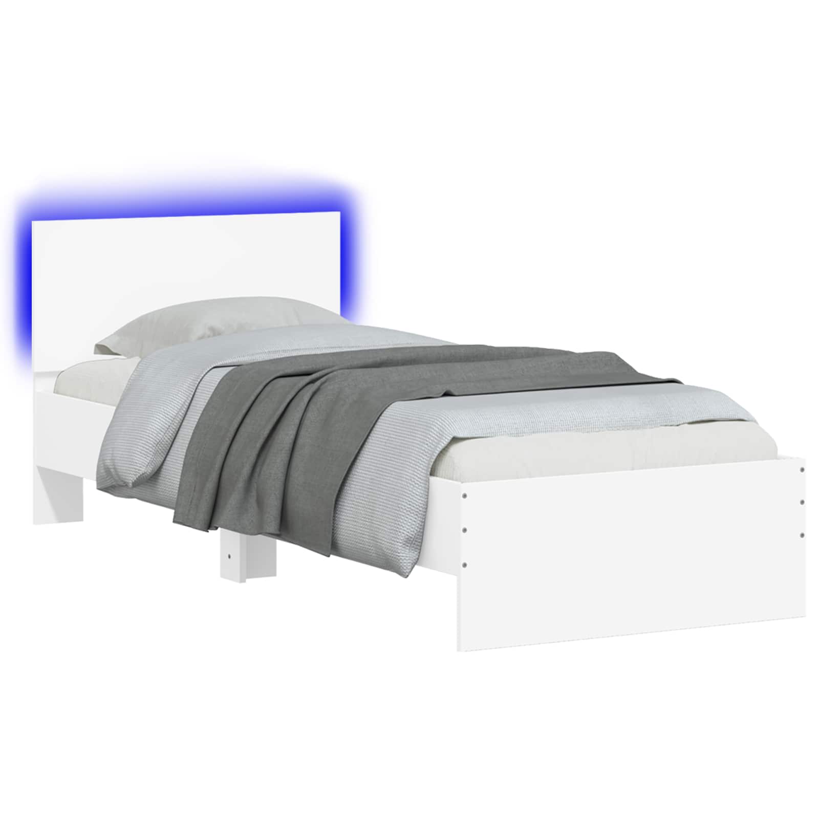 Krevetna konstrukcija s LED svjetlom Bijela 80 x 200 cm