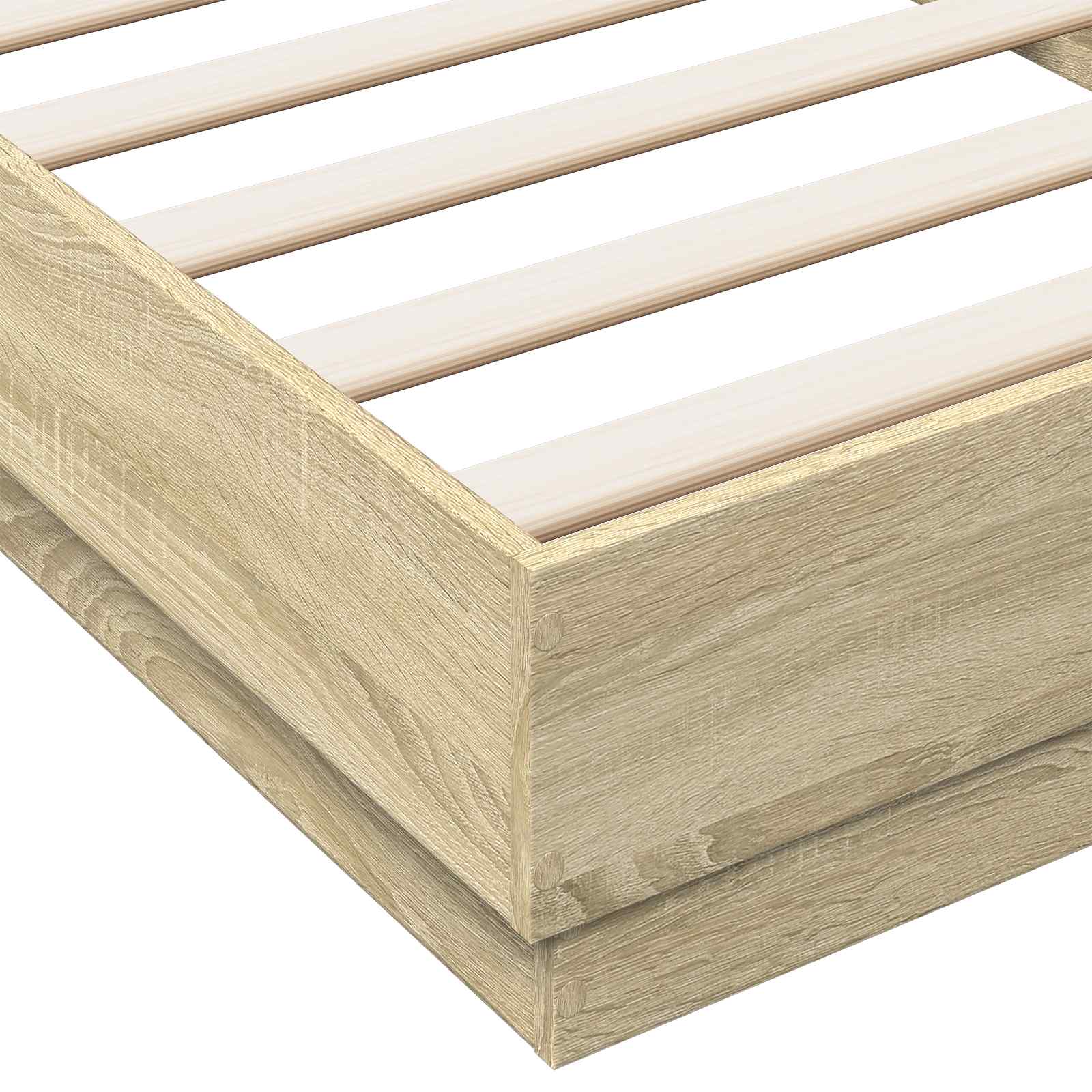 Krevetna konstrukcija s LED svjetlom Hrast sonoma 80 x 200 cm