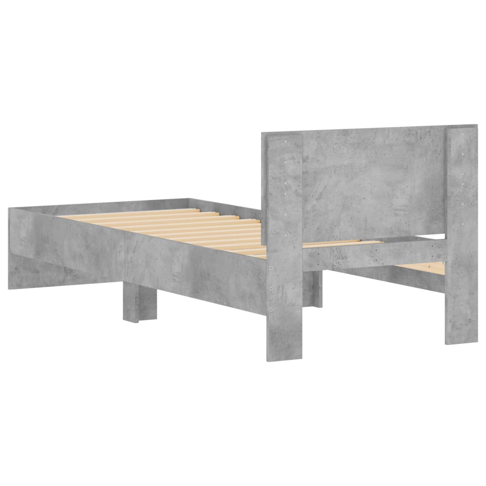 Okvir kreveta s uzglavljem Betonska siva 80 x 200 cm