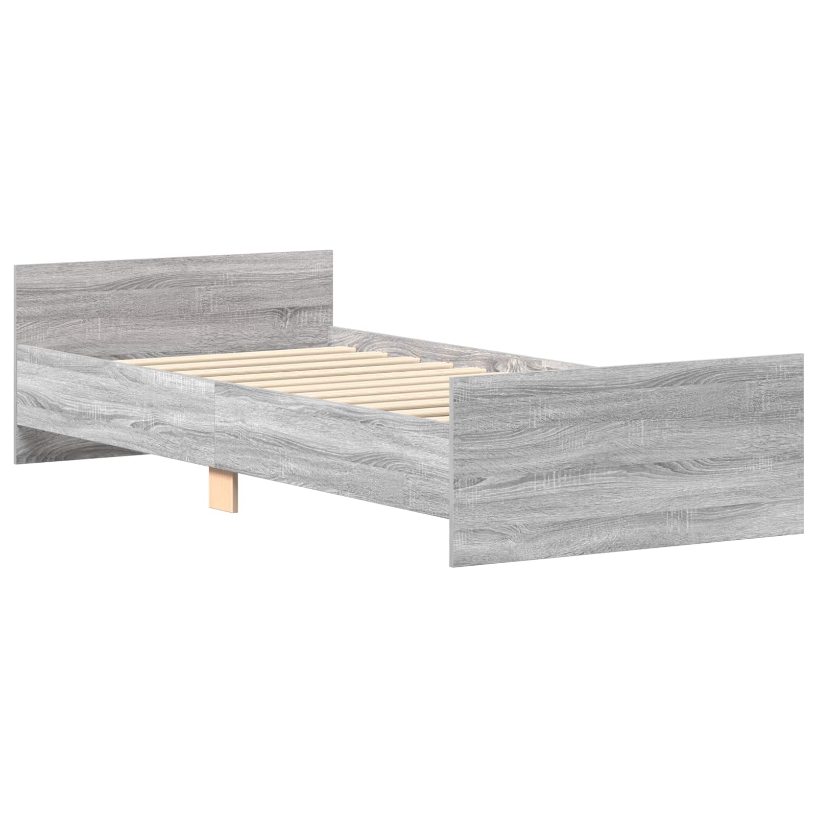 Okvir kreveta s uzglavljem Siva Sonoma 80 x 200 cm