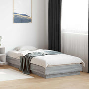 Okvir kreveta za pod Siva Sonoma 80 x 200 cm Konstruirano drvo
