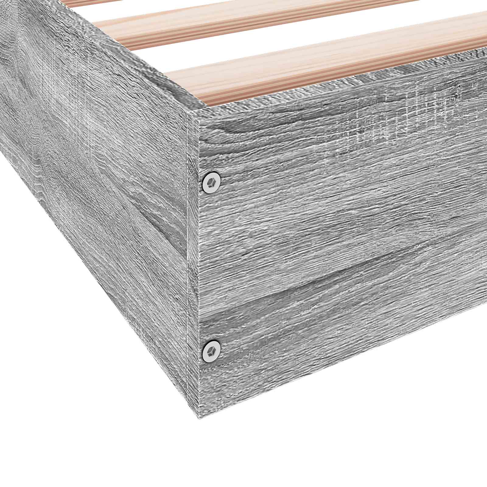 Okvir kreveta za pod Siva Sonoma 80 x 200 cm Konstruirano drvo