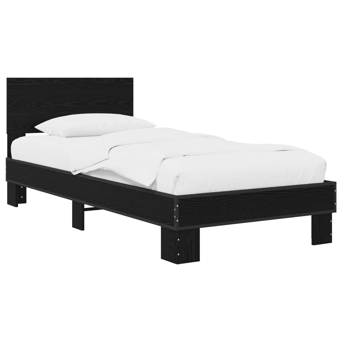 Okvir kreveta s uzglavljem Crni hrast 80 x 200 cm