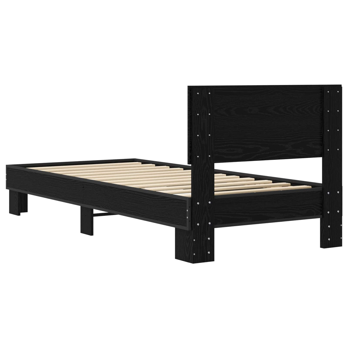 Okvir kreveta s uzglavljem Crni hrast 80 x 200 cm