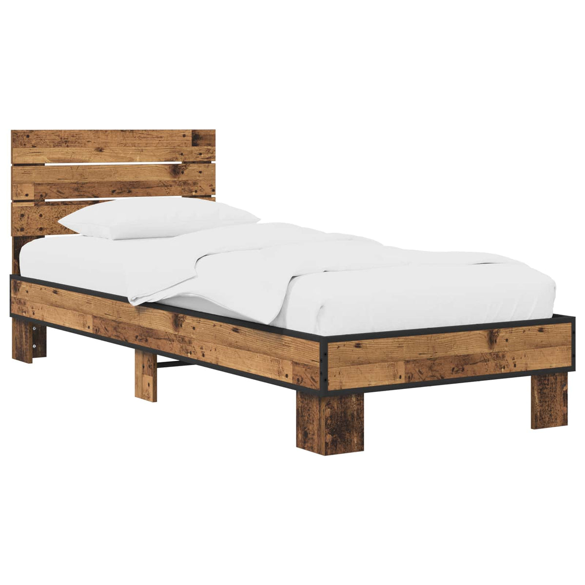 Okvir kreveta s uzglavljem Staro drvo 80 x 200 cm