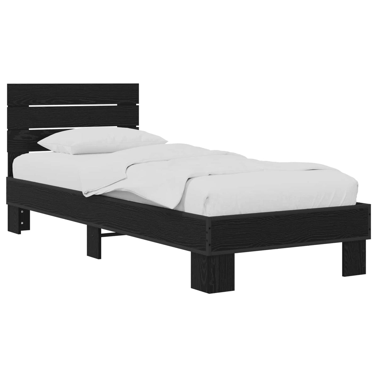 Okvir kreveta s uzglavljem Crni hrast 80 x 200 cm
