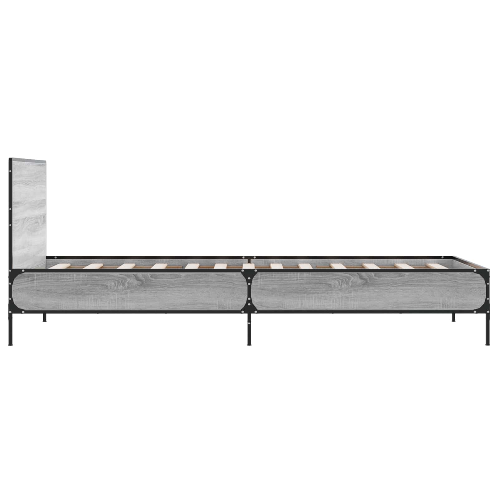 Okvir kreveta s uzglavljem Siva Sonoma 80 x 200 cm