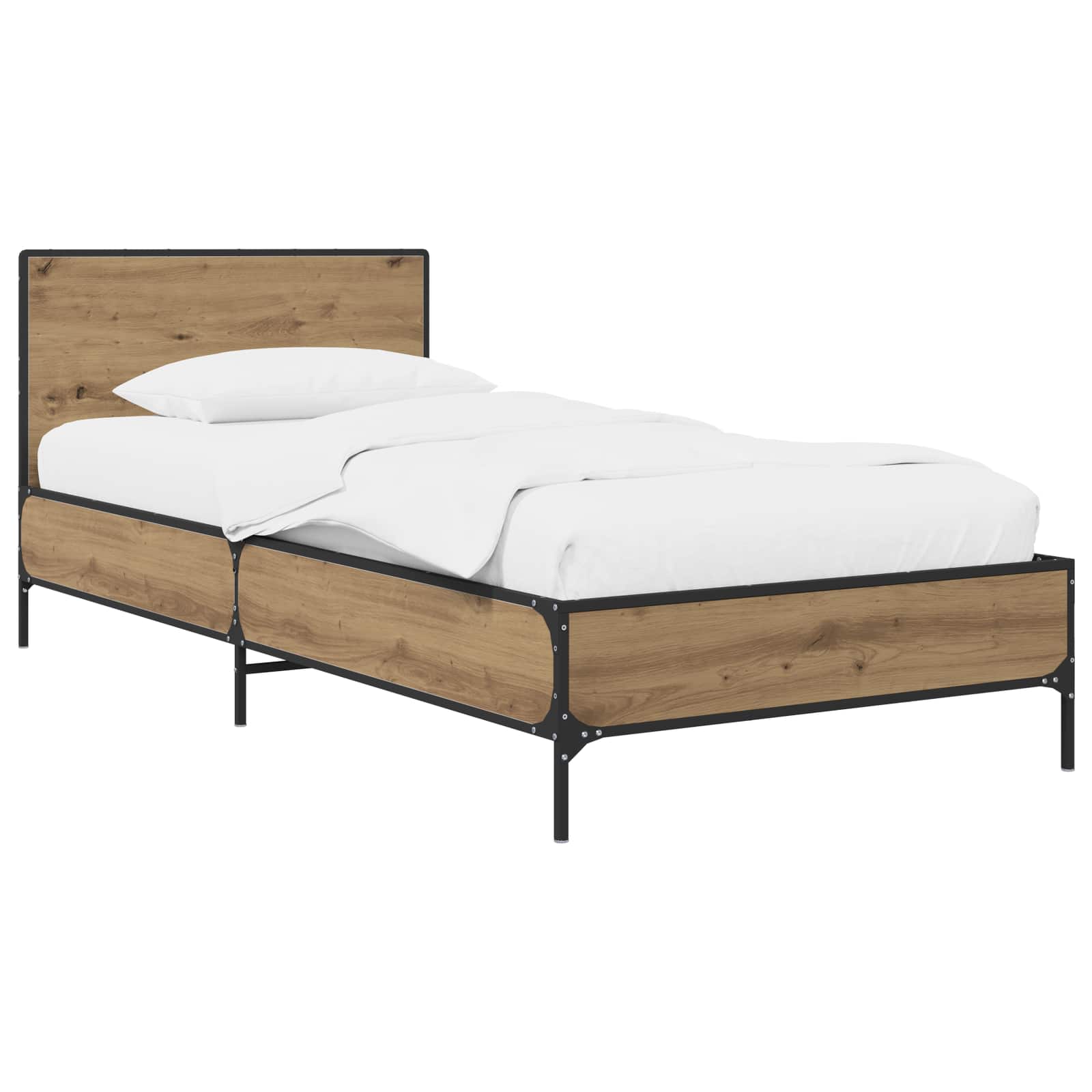 Okvir kreveta s uzglavljem Hrast artisan 80 x 200 cm