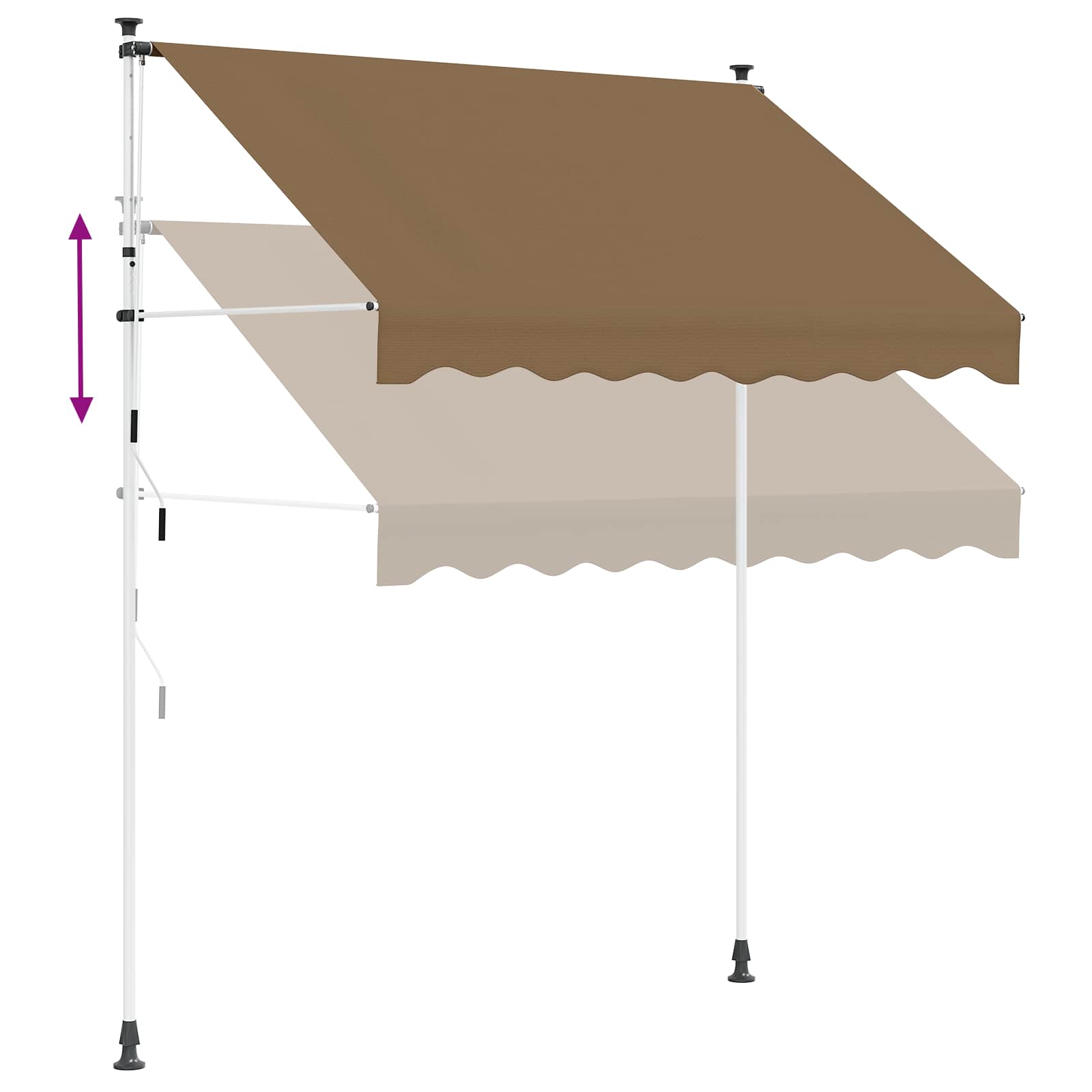Ručno sklopiva tenda Bež 100 cm