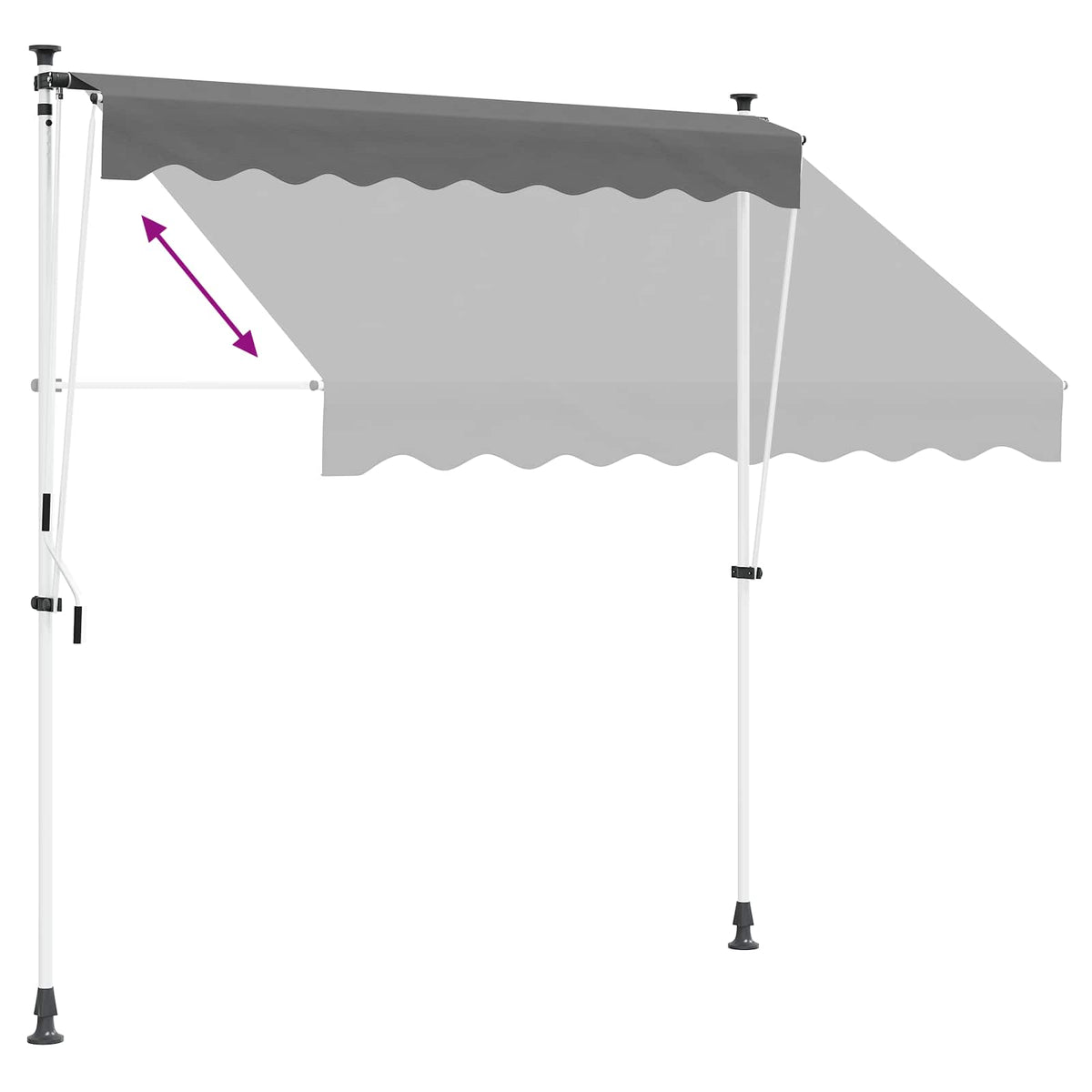 Ručno sklopiva tenda Svjetlosiva 100 cm