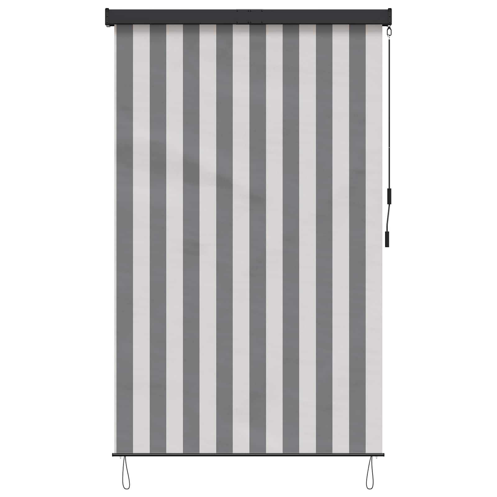 Rolo zavjesa Antracit i bijelo 120 x 250 cm Tkanina i aluminij