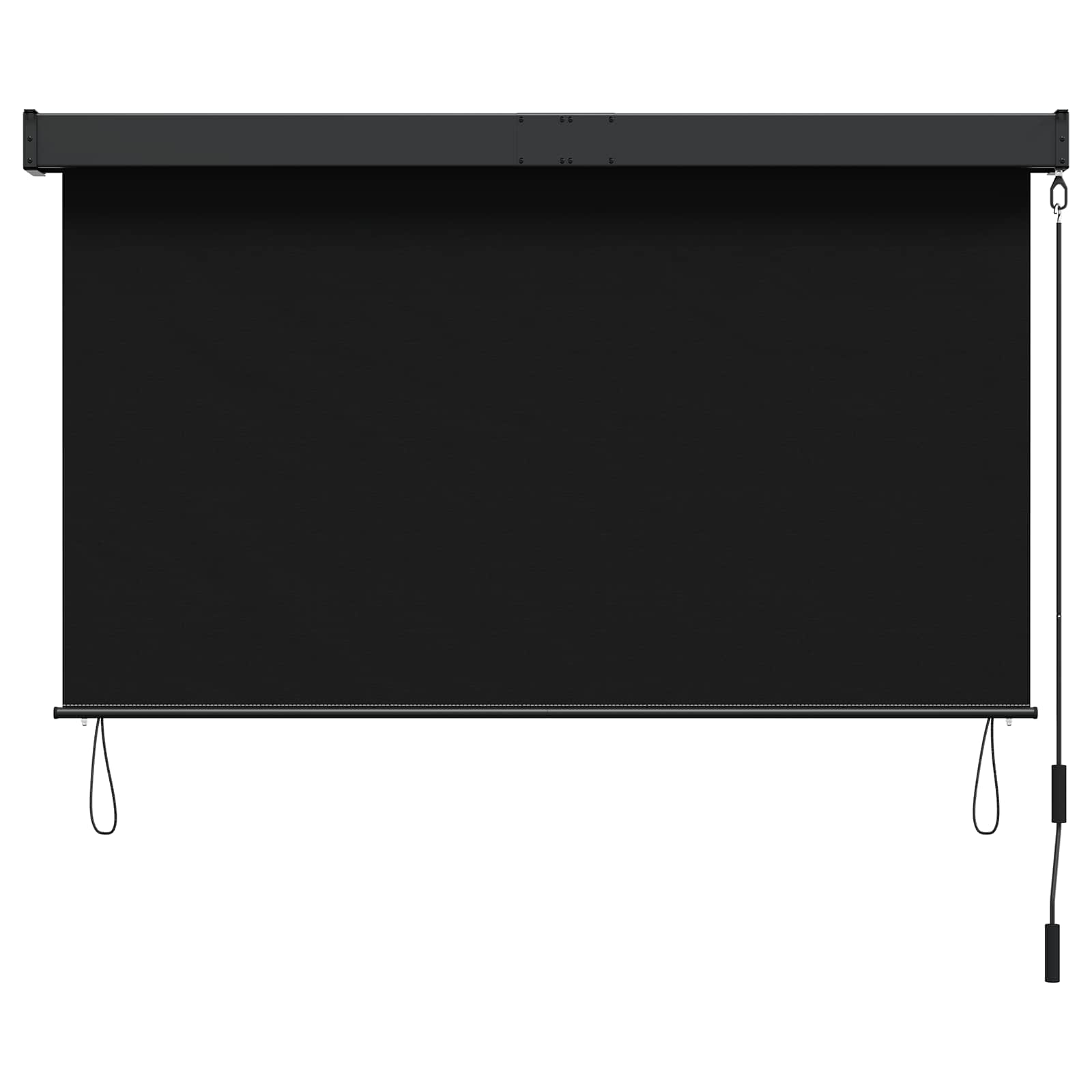 Rolo zavjesa Crna 160 x 250 cm Tkanina i aluminij