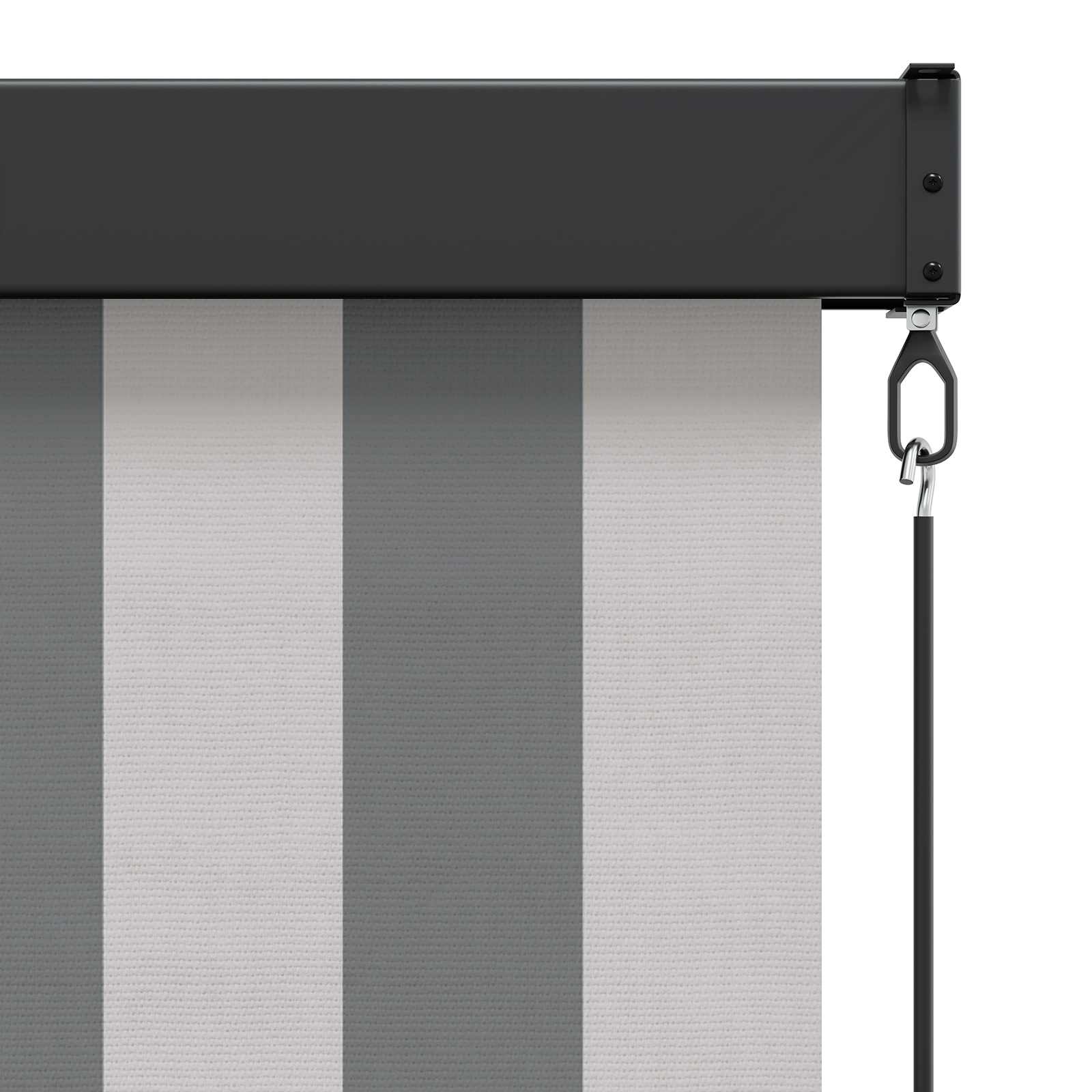 Rolo zavjesa Antracit i bijelo 160 x 250 cm Tkanina i aluminij