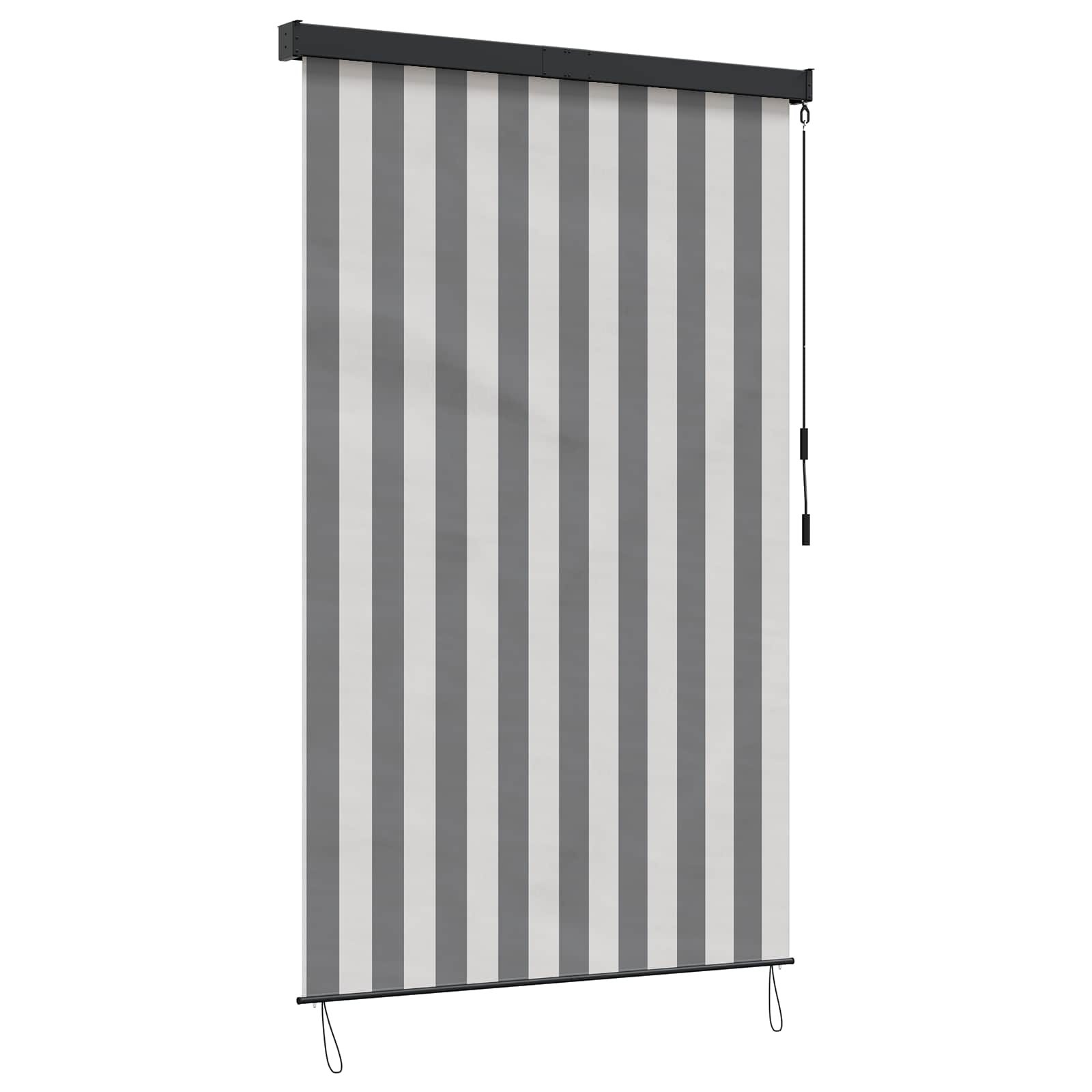 Rolo zavjesa Antracit i bijelo 180 x 250 cm Tkanina i aluminij