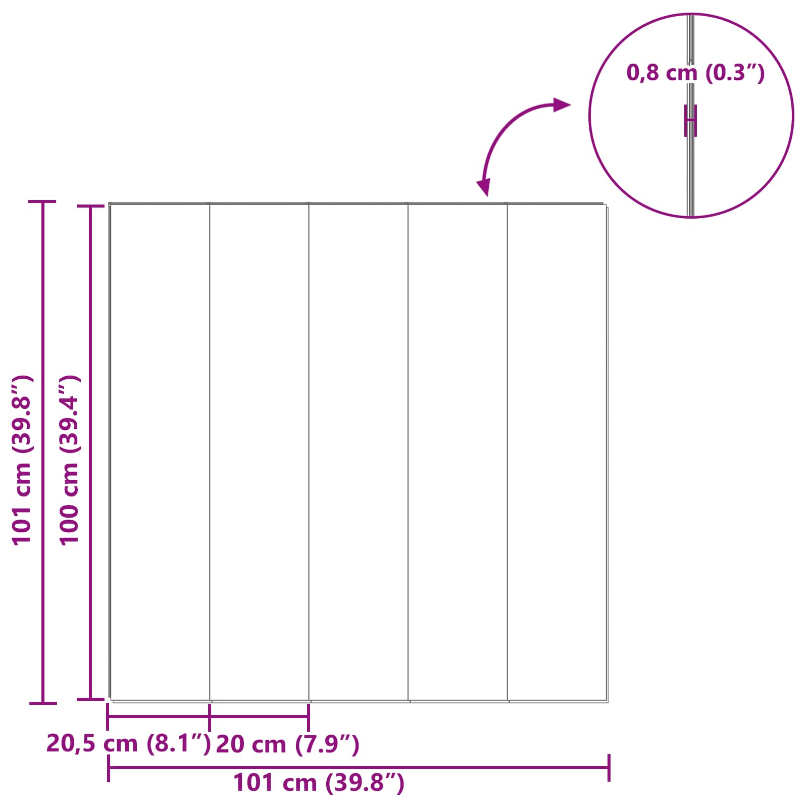 Laminatna podnica 5 pcs Zlatno žuta 101 x 20 x 0,8 cm
