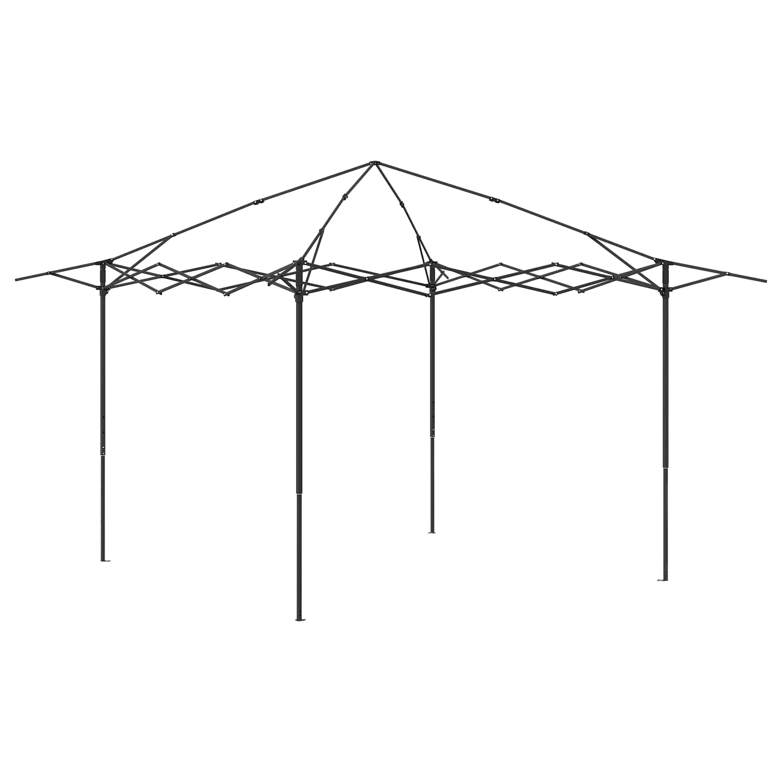 Gazebo bez bočne strane 2,6 x 2,6 m Krema i smeđa