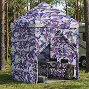 Pop-up Paviljon s 4 Zidova 2 x 2 m Plavi kamuflaža