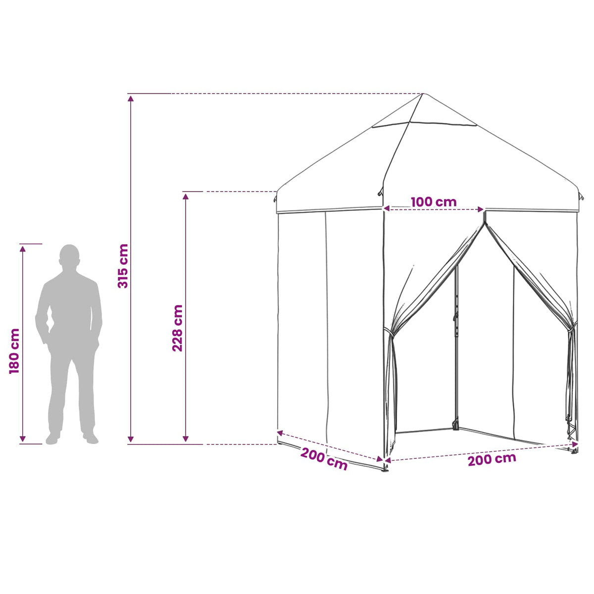 Pop-up Paviljon s 4 Zidova 2 x 2 m Plavi kamuflaža