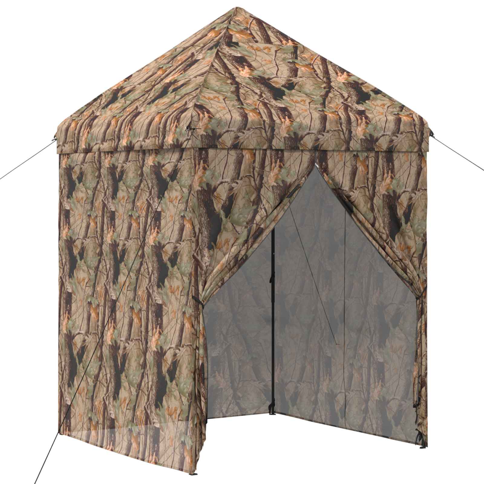 Pop-up Paviljon s 4 Zidova 3 x 3 m Šumski kamuflažni