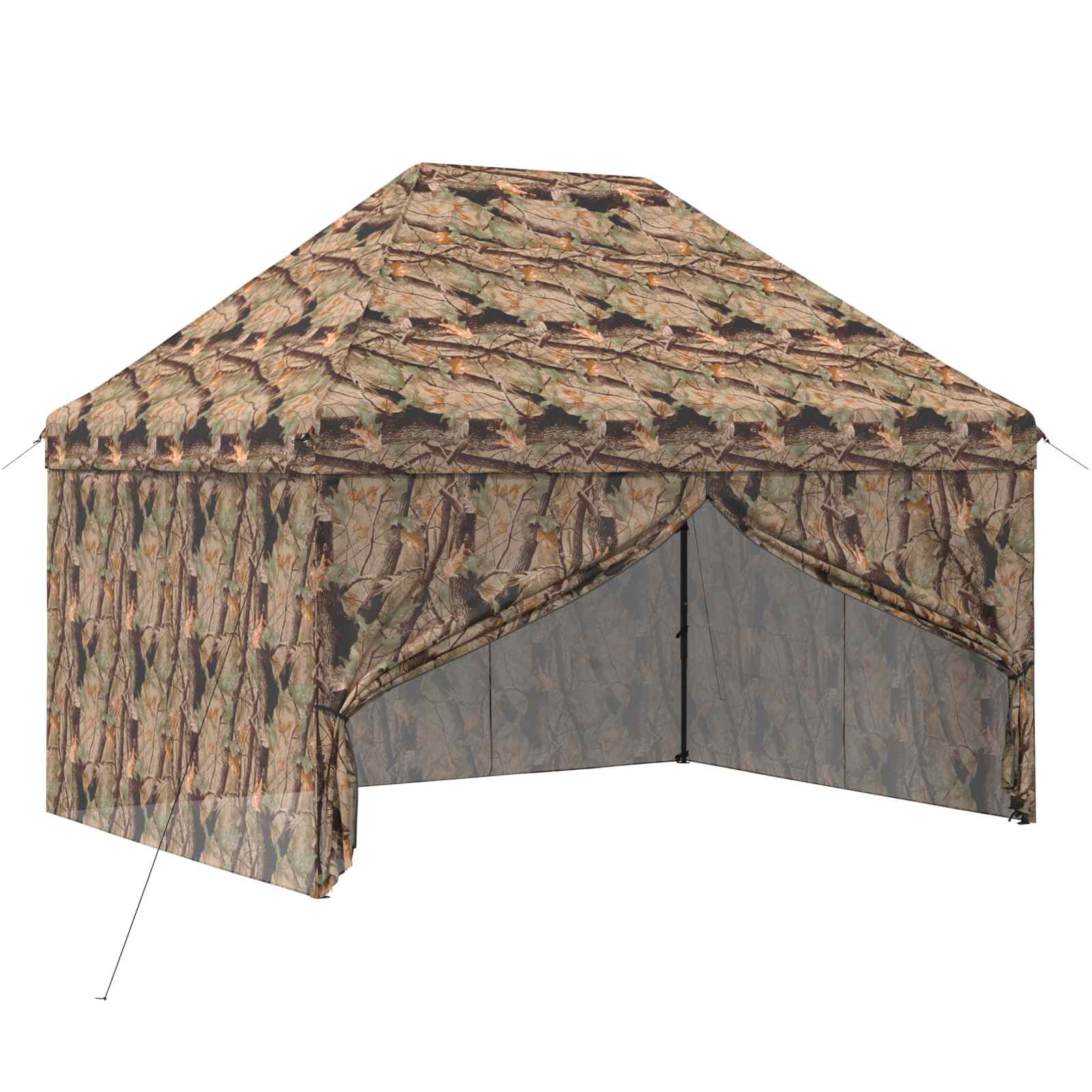 Pop-up Paviljon s 4 Zidova 3 x 4,5 m Šumski kamuflažni