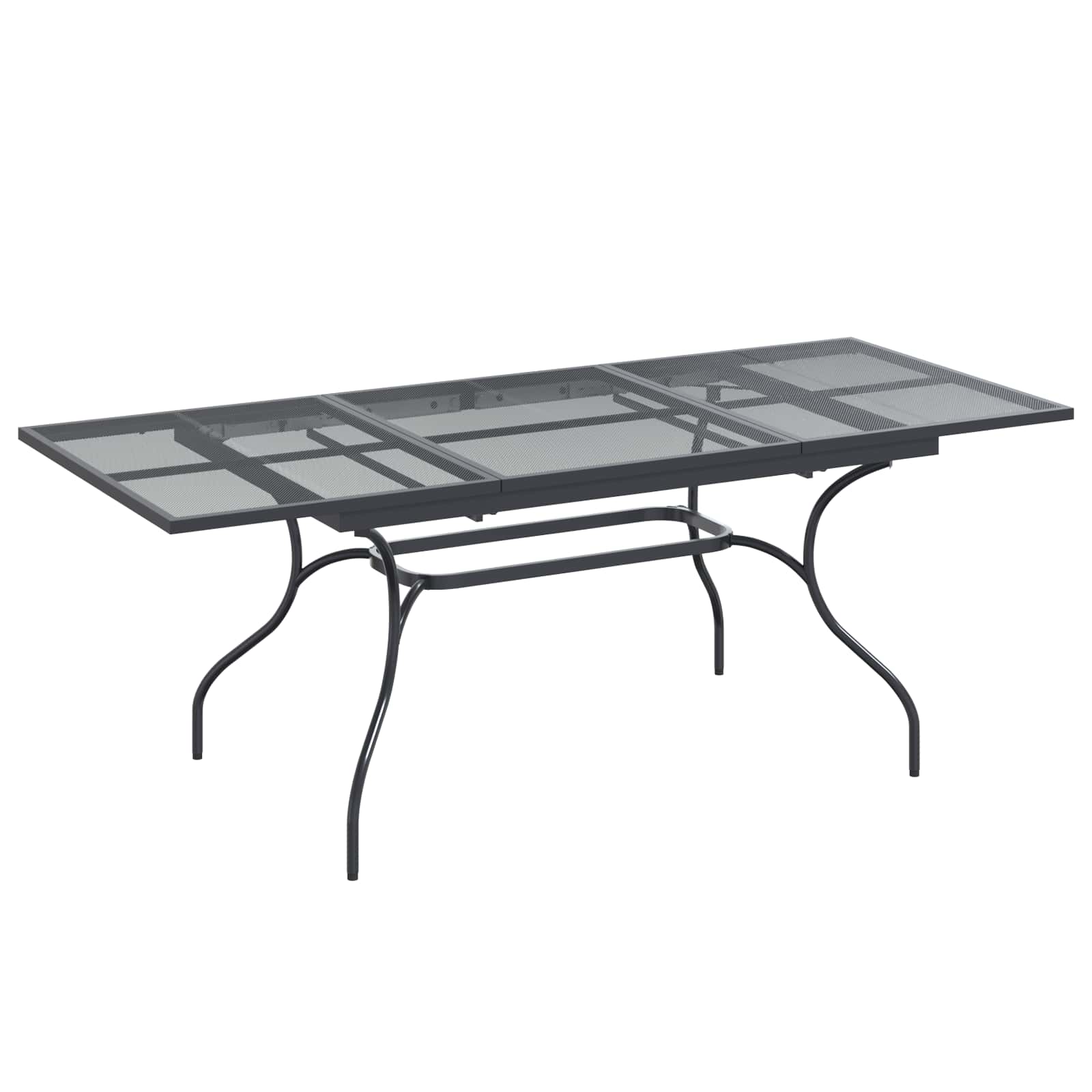 Vrtni set za objed 9 pcs Antracit Čelik