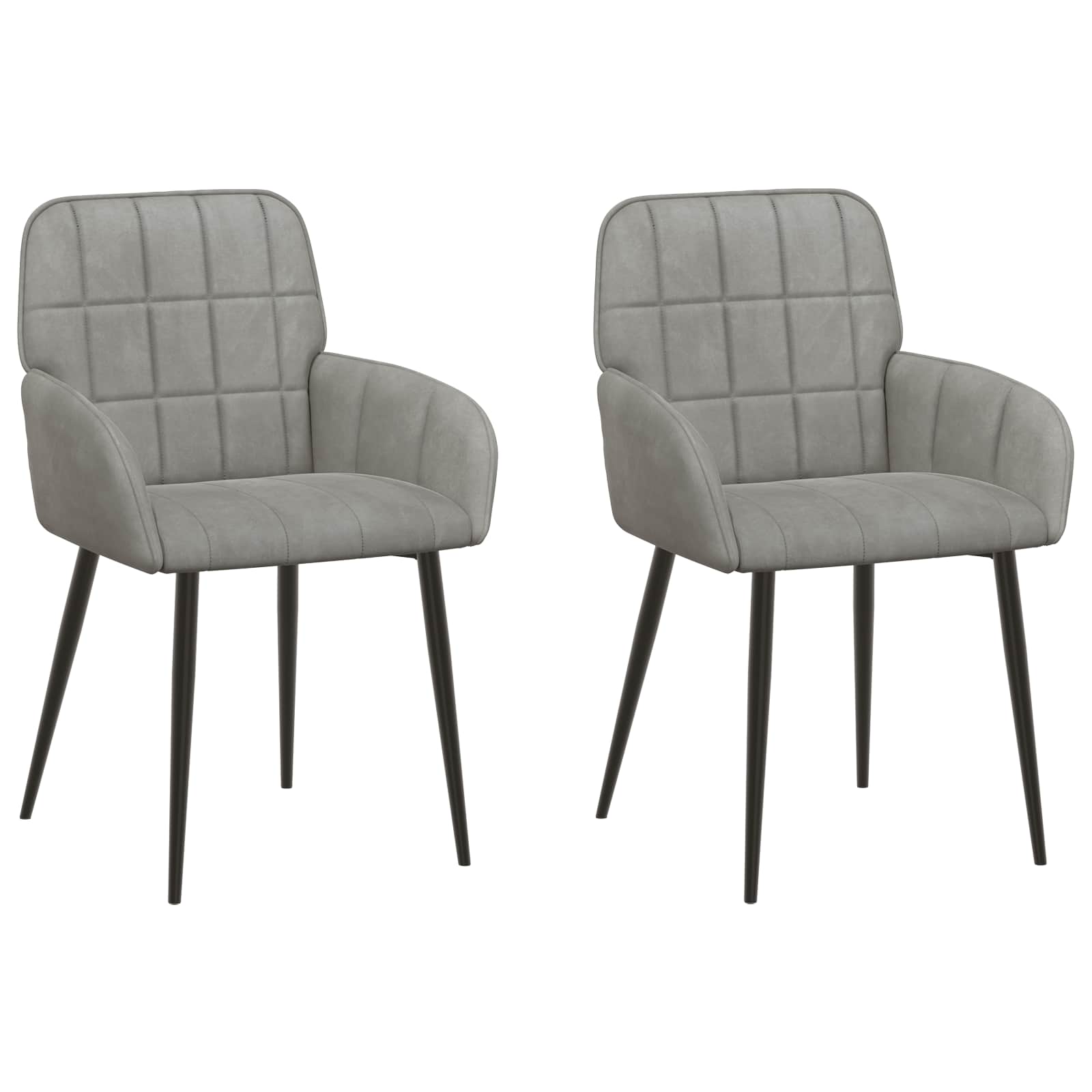 Trpezarijske stolice 2 pcs Baršun Svjetlosiva 57 x 50 x 85 cm