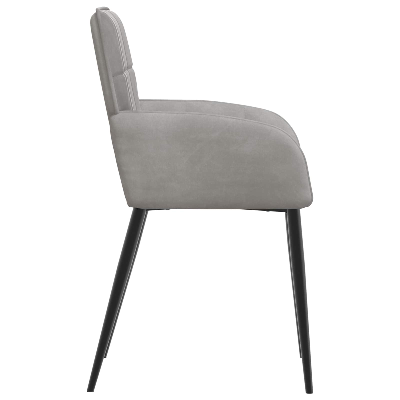 Trpezarijske stolice 2 pcs Baršun Svjetlosiva 57 x 50 x 85 cm