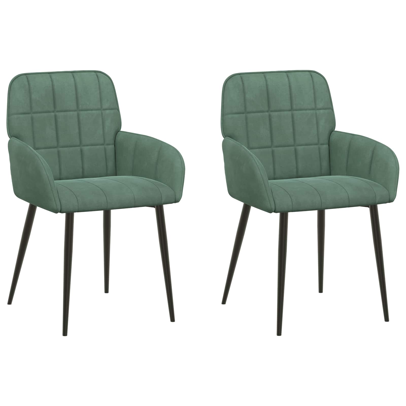 Trpezarijske stolice 2 pcs Baršun Morska zelena 57 x 50 x 85 cm