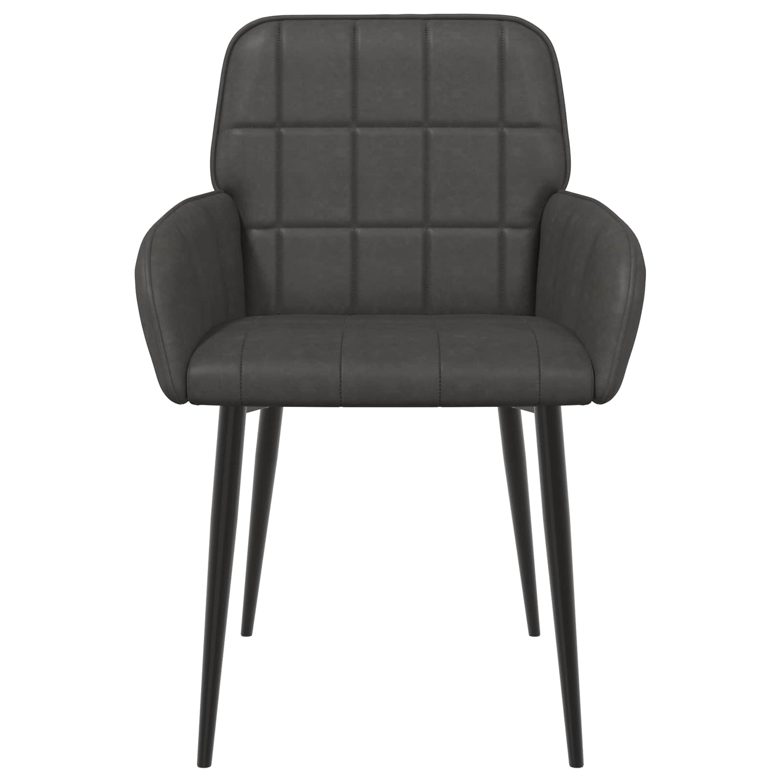 Trpezarijske stolice 2 pcs Umjetna koža Crna 57 x 50 x 85 cm