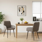 Trpezarijske stolice 2 pcs Umjetna koža Siva 57 x 50 x 85 cm