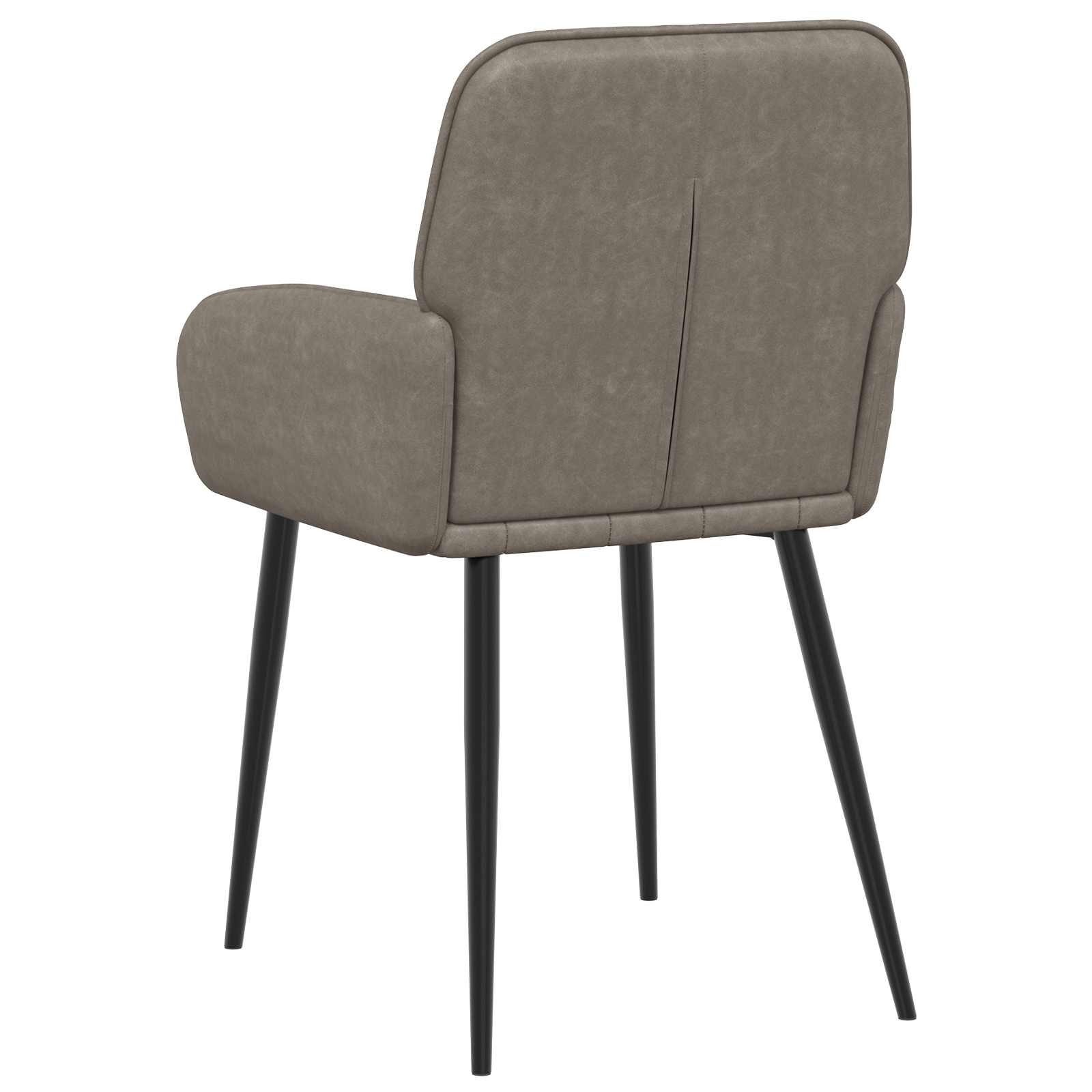 Trpezarijske stolice 2 pcs Umjetna koža Siva 57 x 50 x 85 cm