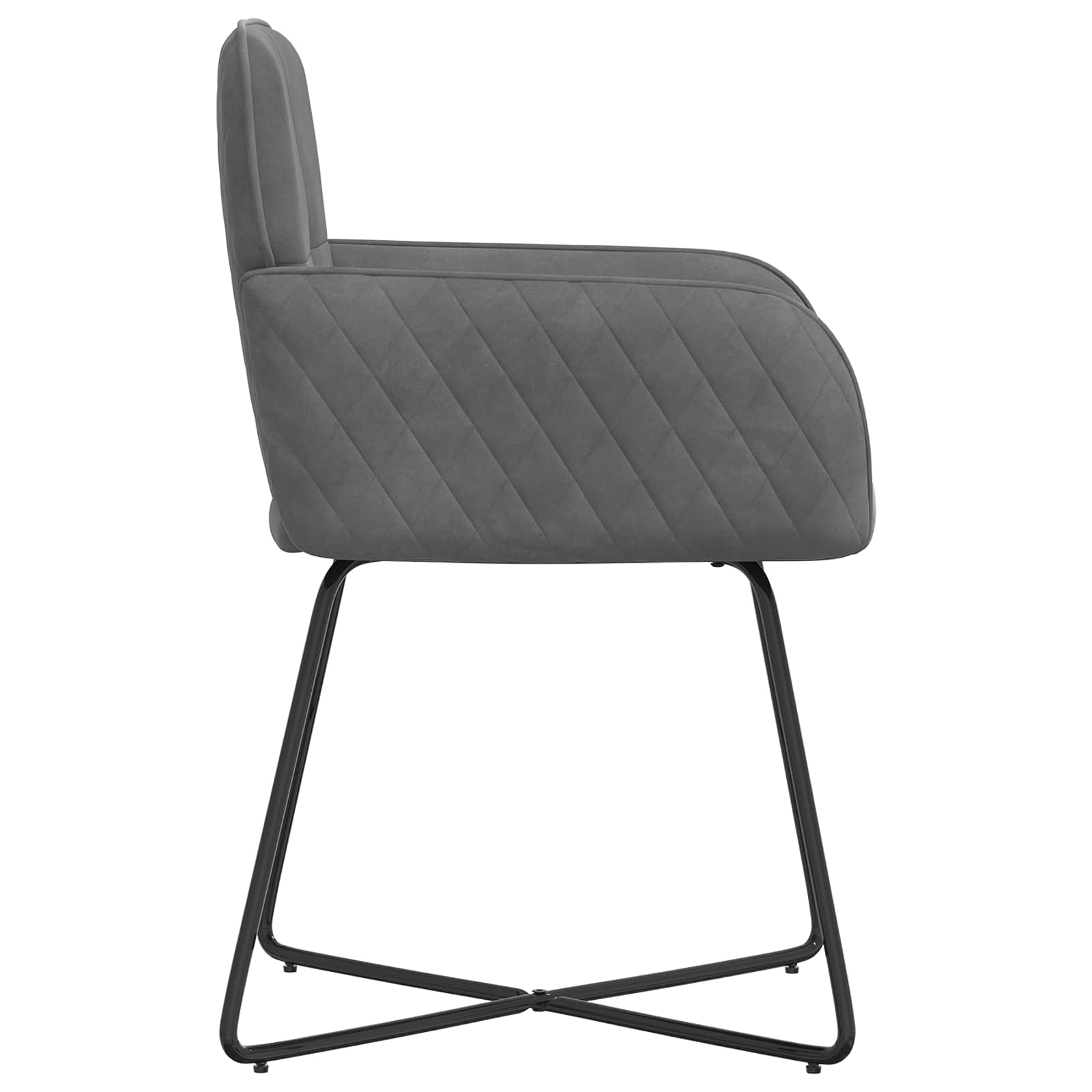 Trpezarijske stolice 2 pcs Baršun Tamnosiva 59 x 56,5 x 86 cm
